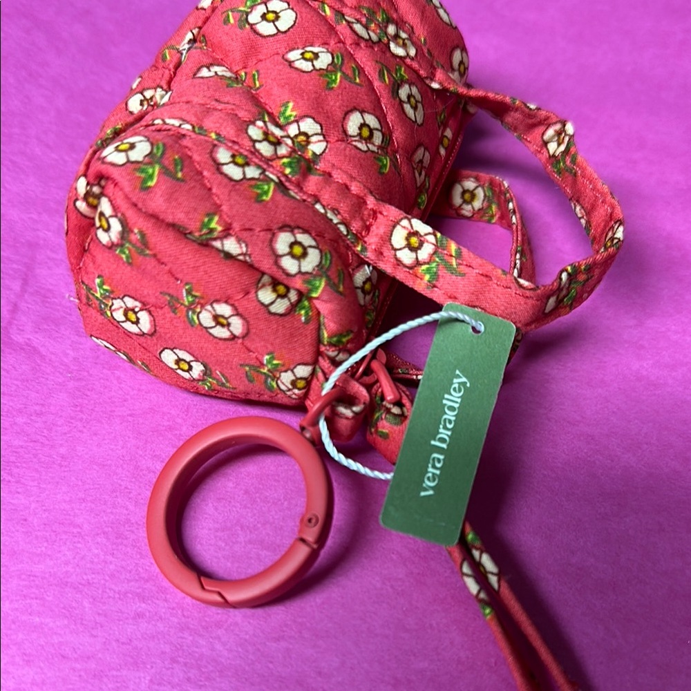 Vera Bradley Duffle Bag Charm - Tiny Poppies, NWT - Picture 5 of 5
